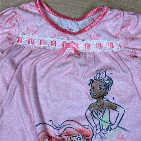 Disney Princess Pink Nightgown Snow White Tiana Belle Jasmine Ariel Cinderella - Picture 5 of 7